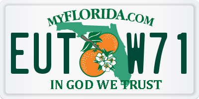FL license plate EUTW71
