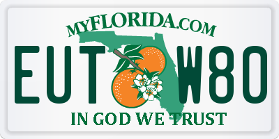 FL license plate EUTW80
