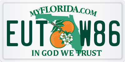 FL license plate EUTW86