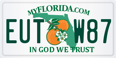FL license plate EUTW87