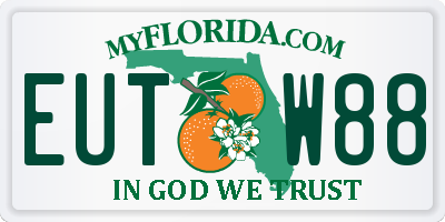 FL license plate EUTW88