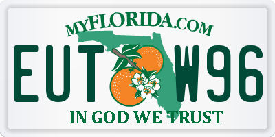 FL license plate EUTW96