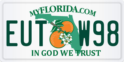FL license plate EUTW98
