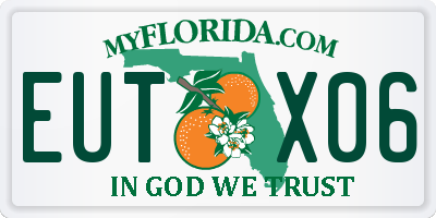 FL license plate EUTX06