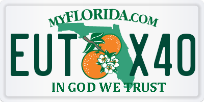 FL license plate EUTX40