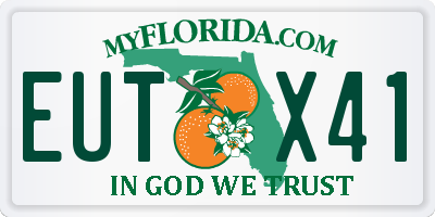 FL license plate EUTX41