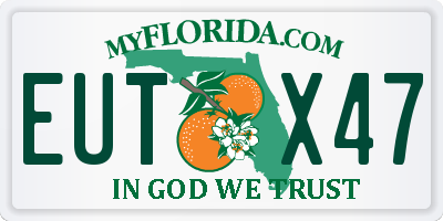 FL license plate EUTX47