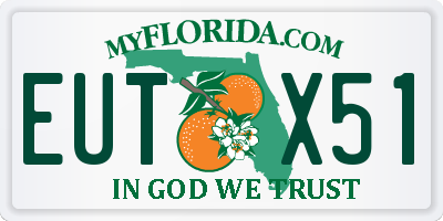 FL license plate EUTX51