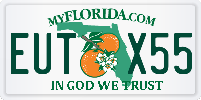 FL license plate EUTX55