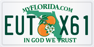 FL license plate EUTX61
