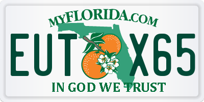 FL license plate EUTX65