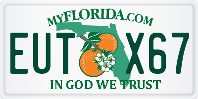 FL license plate EUTX67