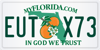 FL license plate EUTX73