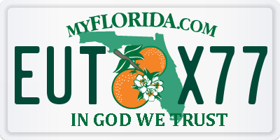 FL license plate EUTX77