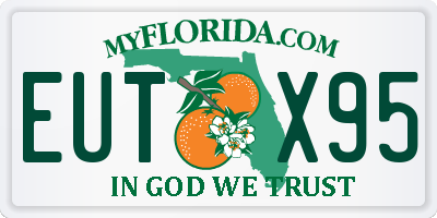 FL license plate EUTX95