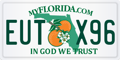 FL license plate EUTX96