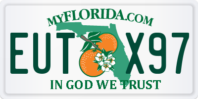 FL license plate EUTX97