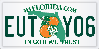 FL license plate EUTY06