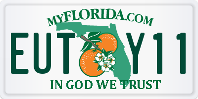 FL license plate EUTY11