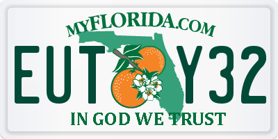 FL license plate EUTY32