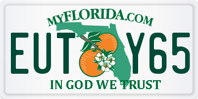 FL license plate EUTY65