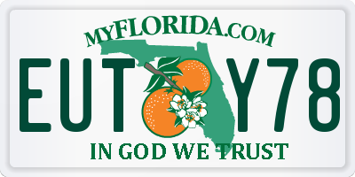 FL license plate EUTY78