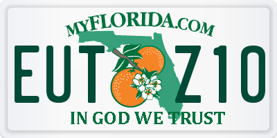 FL license plate EUTZ10