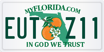 FL license plate EUTZ11