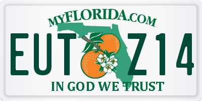 FL license plate EUTZ14