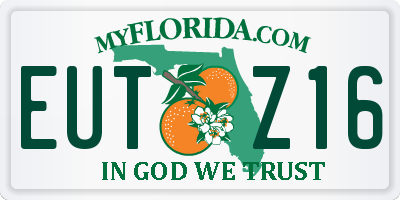 FL license plate EUTZ16