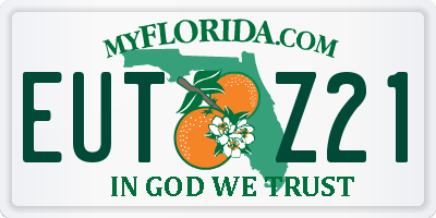 FL license plate EUTZ21