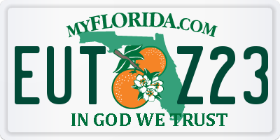 FL license plate EUTZ23
