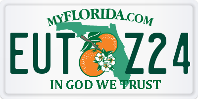 FL license plate EUTZ24