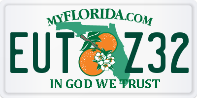 FL license plate EUTZ32