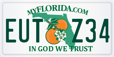 FL license plate EUTZ34