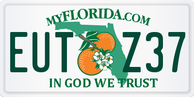 FL license plate EUTZ37