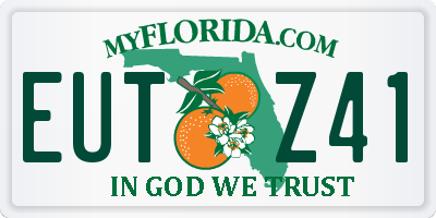 FL license plate EUTZ41