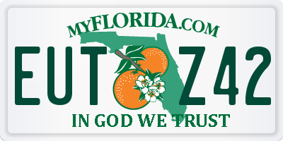 FL license plate EUTZ42