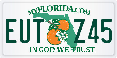 FL license plate EUTZ45
