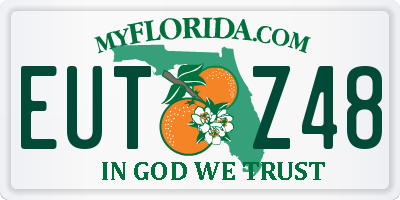 FL license plate EUTZ48