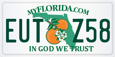 FL license plate EUTZ58