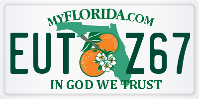 FL license plate EUTZ67