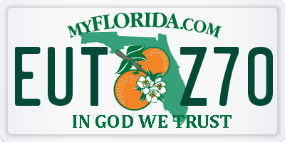 FL license plate EUTZ70
