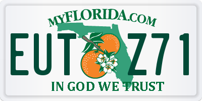 FL license plate EUTZ71