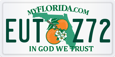 FL license plate EUTZ72