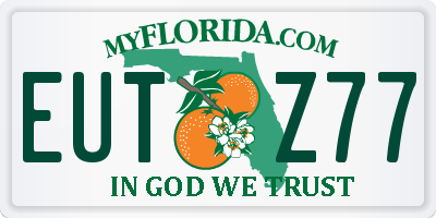 FL license plate EUTZ77