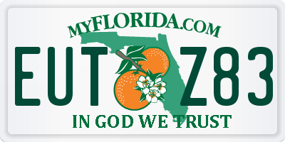 FL license plate EUTZ83