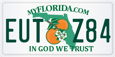FL license plate EUTZ84
