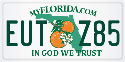 FL license plate EUTZ85