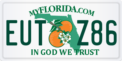 FL license plate EUTZ86